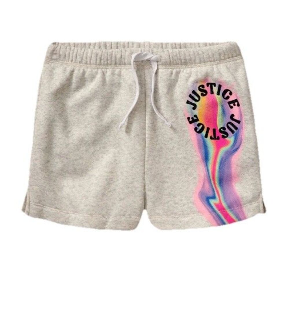 Justice Girls EDF Short Draw Cord Pearl Heather Size Medium (10) NWT